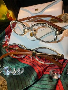 Millionaire celebrity ice wooden executive lab diamond glasses